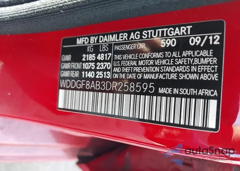 2013 Mercedes-Benz C 300 Sport 4Matic from USA, damaged, VIN WDDGF8AB3DR258595